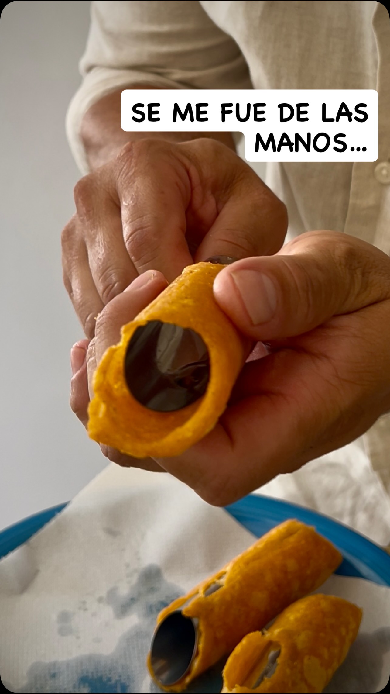 Cannoli de arepa de Edcar Trejo, colaboración con P.A.N. Europa